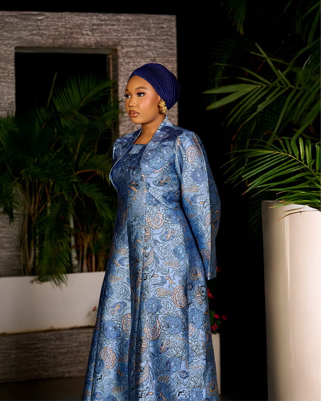 Blue Sultana Kaftan, Sky Blue, angle 1