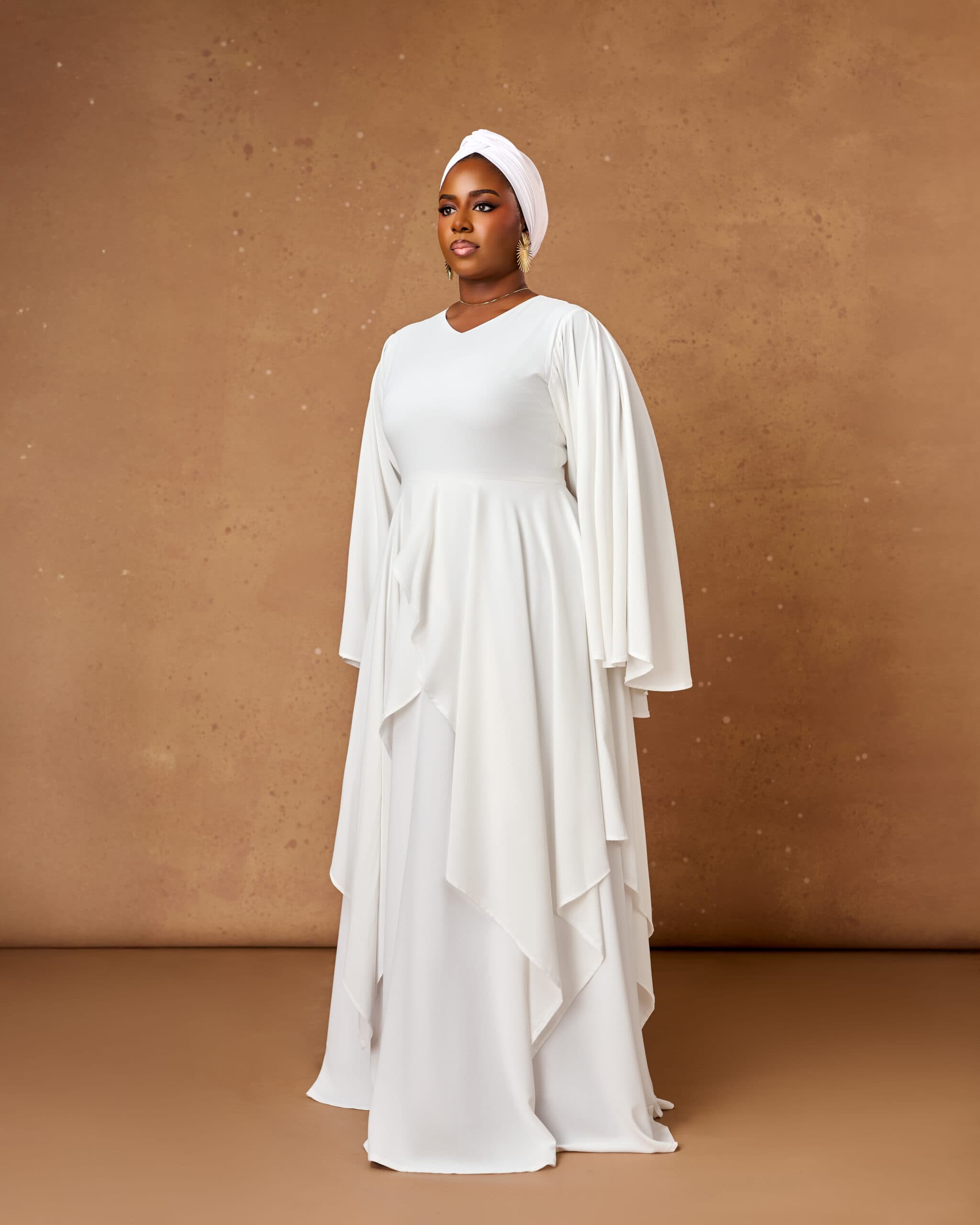 Lami chiffon dress, White, angle 1