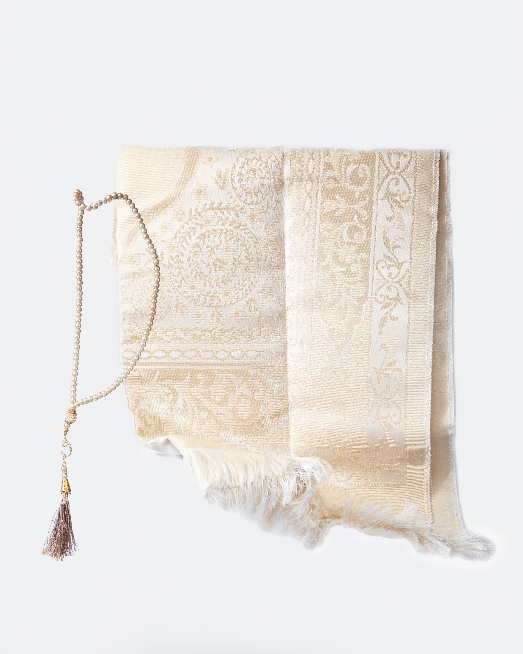 Praying Mat set, Cream, angle 1