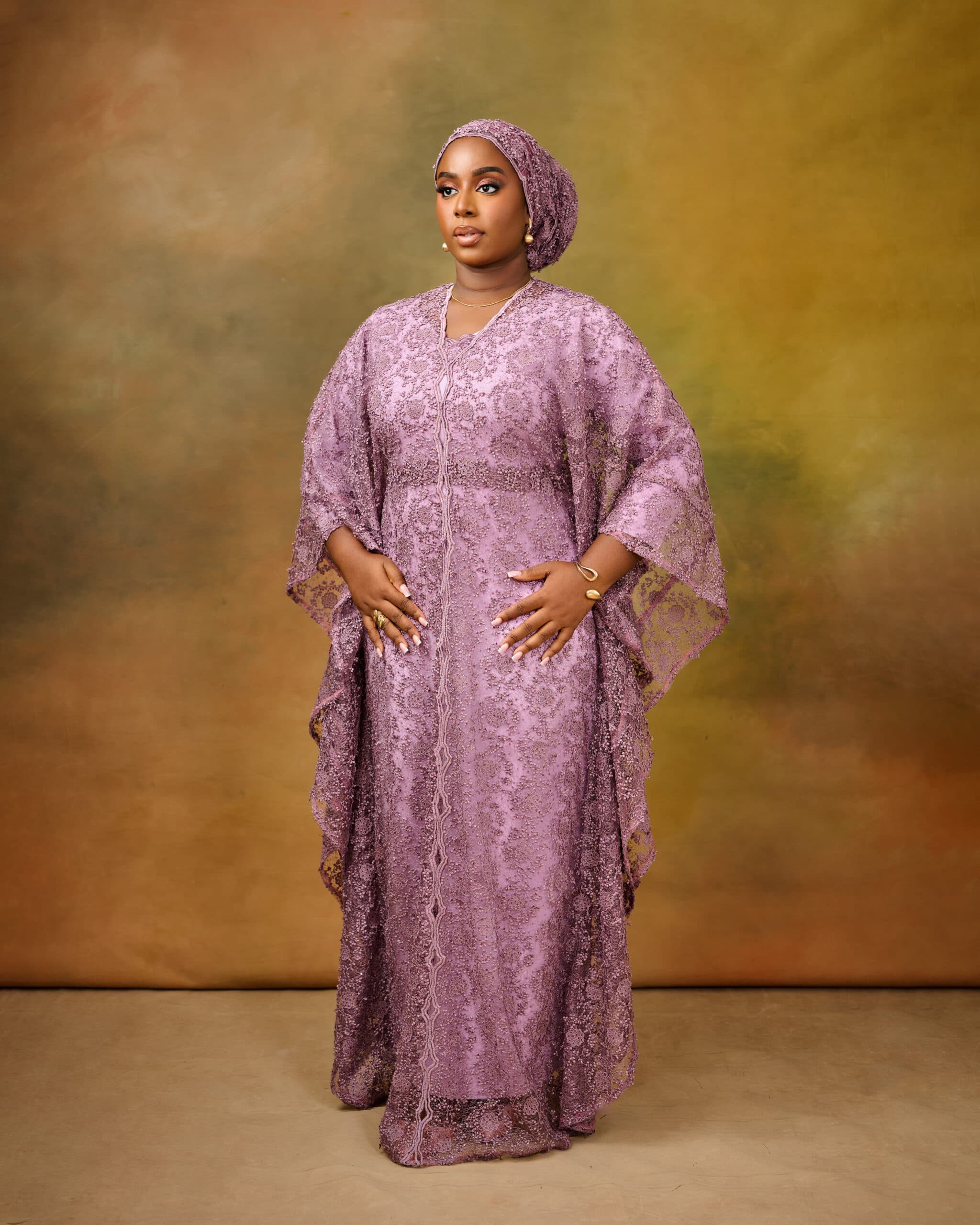 The Sereeen Lace Dress Set, Lavender Mauve, angle 2