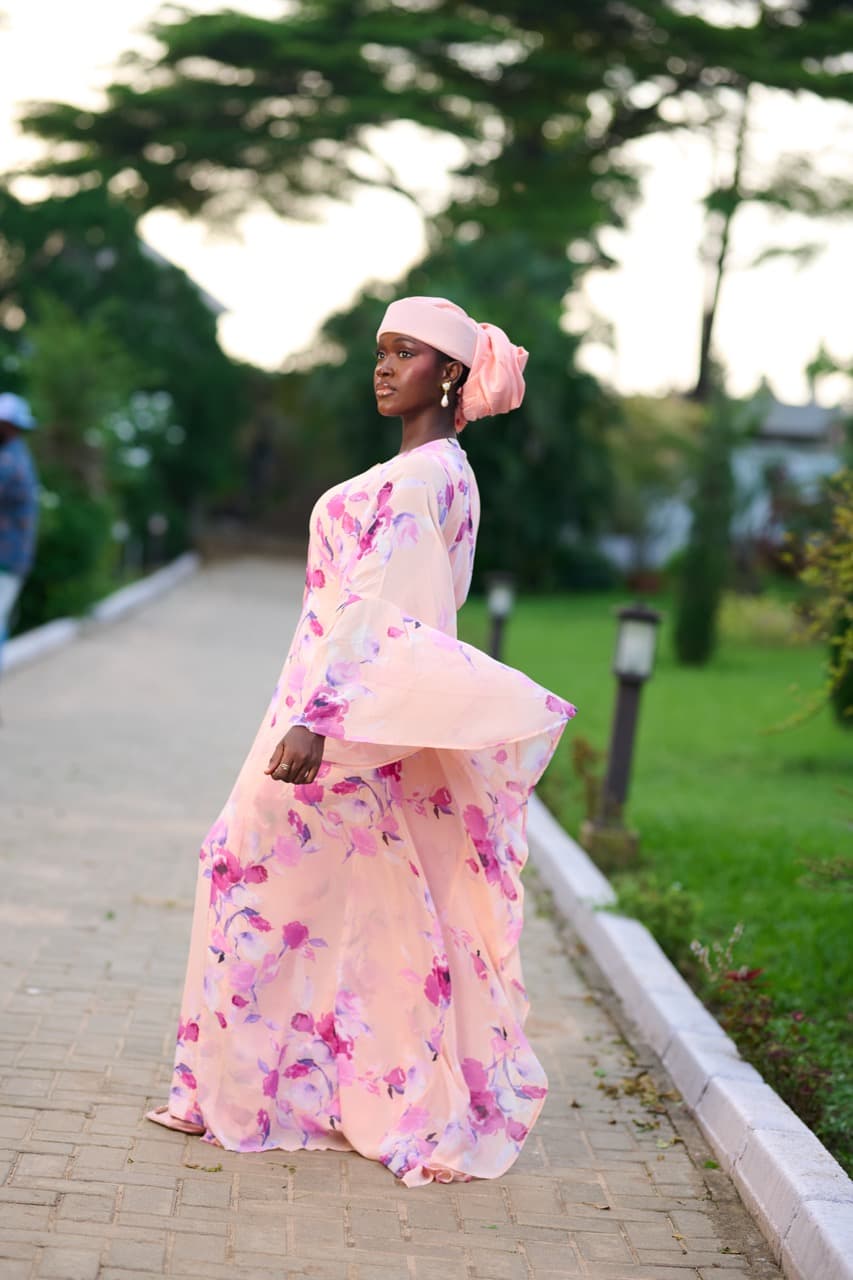 Bella kimono set, Floral Peach, angle 5
